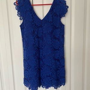 Royal blue mini dress